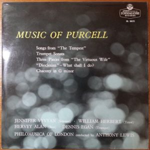 Jennifer Vyvyan - Music Of Purcell