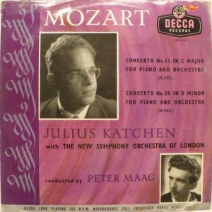 Julius Katchen - Concerto No. 13 in C Major (K.415), Concerto No 20 in D Minor (K.466) for Piano and Orchestra