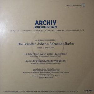Johann Sebastian Bach - Liebster Gott, Wann Werd' Ich Sterben? / Es Ist Dir Gesagt, Mensch, Was Gut Ist