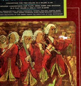 Wolfgang Amadeus Mozart - Concertone For Two Violins In C Major, K. 190 / Symphonie Concertante For Flute, Oboe, Horn And Bassoon In E Flat Major, K. Anh, C 14.01 (K.297B)