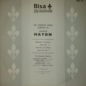Joseph Haydn - The Complete String Quartets. Opus 42 In D Minor; Opus 77, Number 1 In G