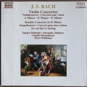 Johann Sebastian Bach - Violin Concertos A Minor Â· E Major Â· E Minor, Double Concerto In D Minor, Air On The G String