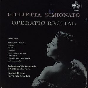 Giulietta Simionato - Operatic Recital