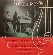 Wolfgang Amadeus Mozart - Concerto No. 15 In B Flat Major, K. 450 / Concerto No. 18 In B Flat Major, K. 456