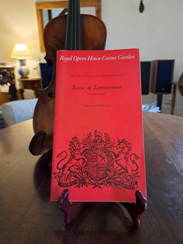 Lucia di Lammermoor: The Royal Opera House: 1980